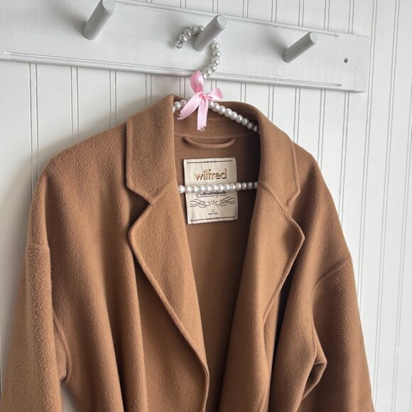 Aritzia Wilfred Camel Coat with Belt Size 2 (Medium) - Picture 3 of 4